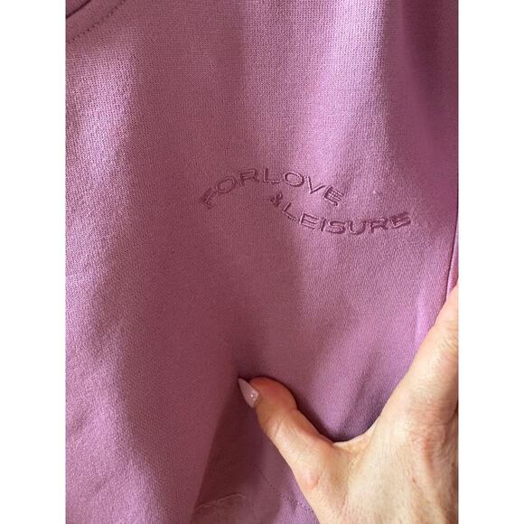 NWT For love and lemons Josie crop sweatshirt cropped purple size extra small - Picture 10 of 10